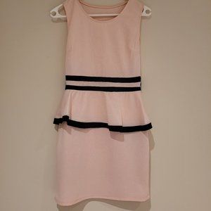 Light pink peplum dress